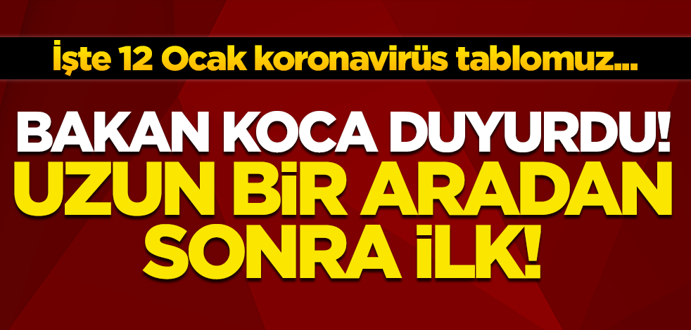 12 Ocak koronavirüs tablosu! İşte can kaybı, vaka sayısı...