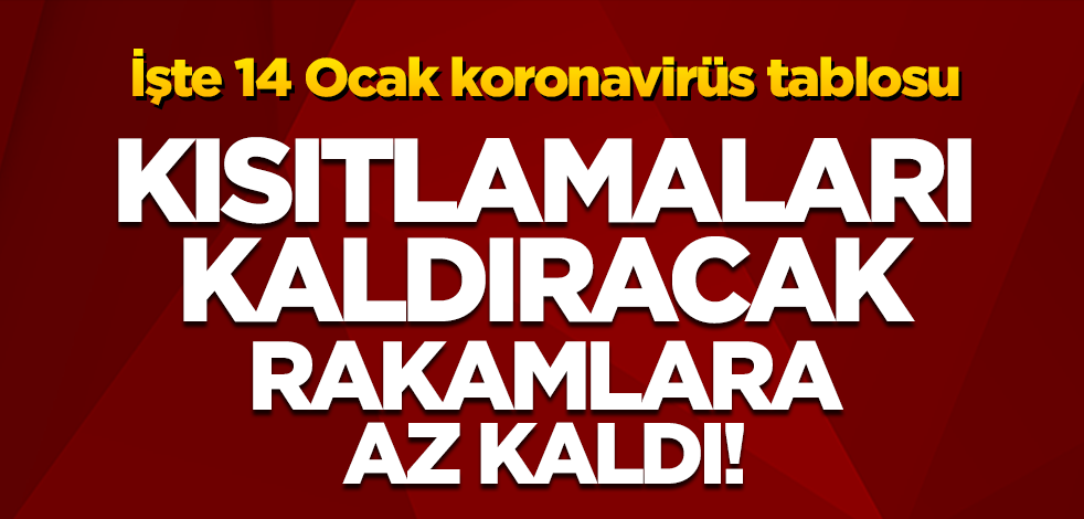 14 Ocak koronavirüs tablosu! İşte can kaybı, vaka sayısı...