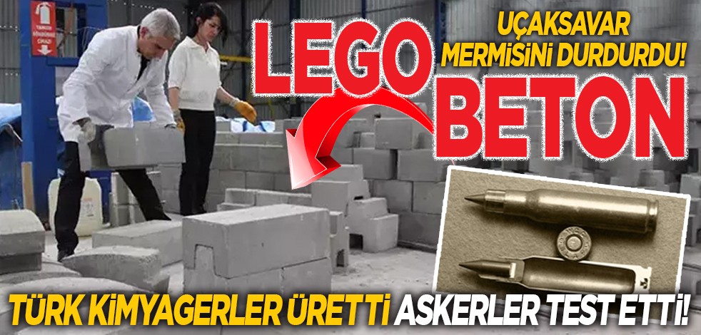 14.5 mm'lik zırh delici mermiyi durduran lego beton! Türk kimyager üretti!
