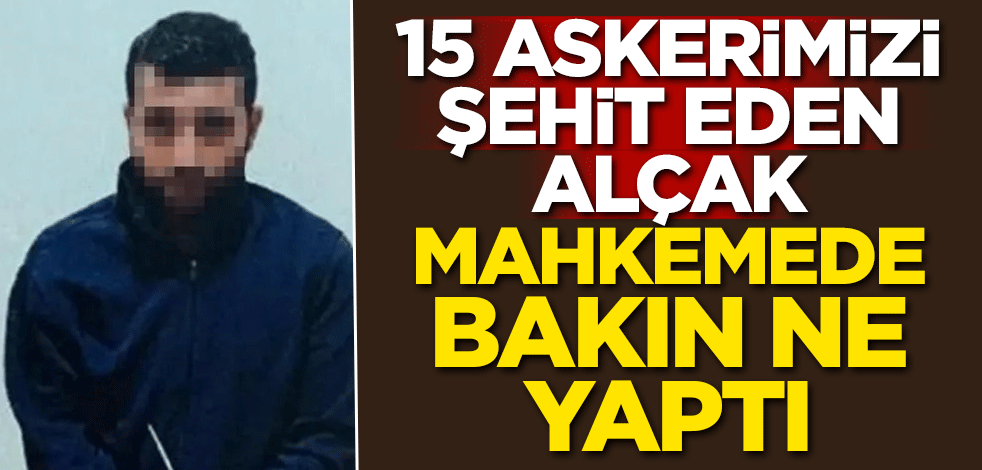 15 askerimizi şehit eden alçak mahkemede bakın ne yaptı!