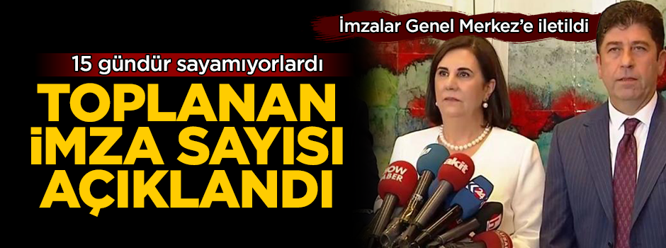 15 gündür sayamıyorlardı! CHP'deki muhalifler toplanan 630 imzayı teslim etti
