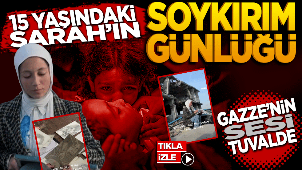 15 yaşındaki Sarah’ın soykırım günlüğü! Gazze’nin sesi tuvalde
