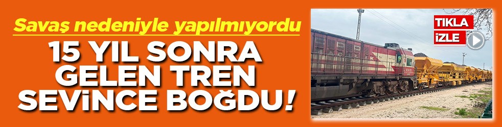 15 yıl aradan sonra gelen tren sevince boğdu