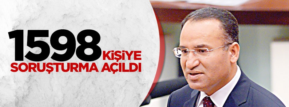 ‘1598 kişiye soruşturma açıldı’