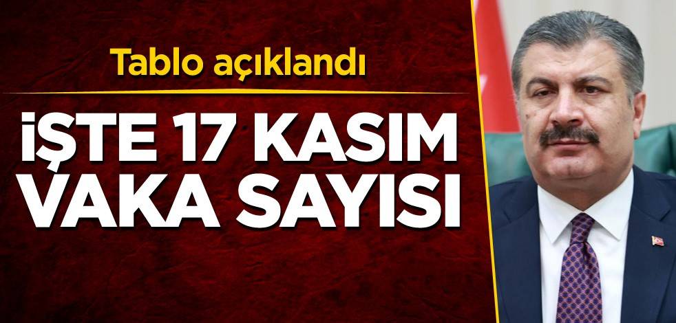 17 Kasım vaka sayısı açıklandı