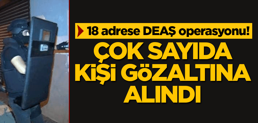 18 adrese DEAŞ operasyonu! Çok sayıda gözaltı var