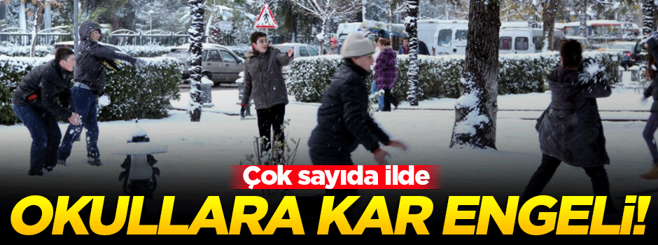 31 ilde okullara kar tatili!