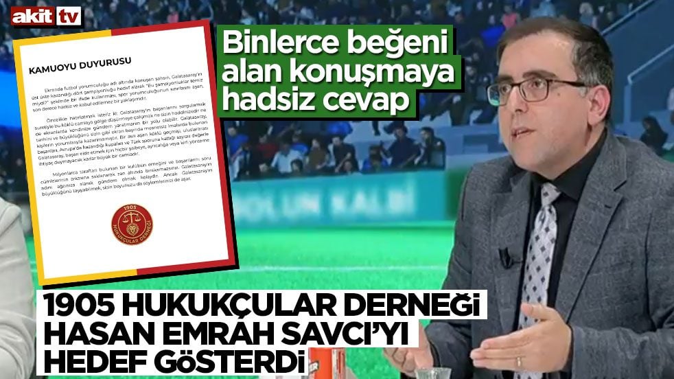 1905 Hukukçular Derneği’nden Hasan Emrah Savcı’ya hadsiz sözler