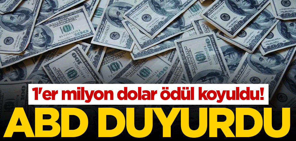 1'er milyon dolar ödül koyuldu! ABD duyurdu