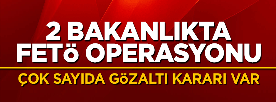 2 Bakanlıkta FETÖ operasyonu