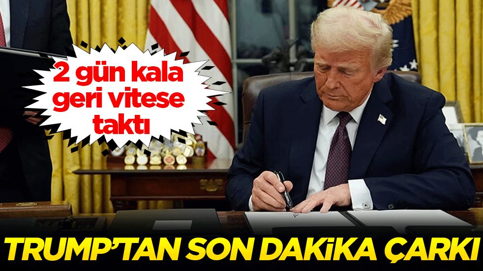  2 gün kala geri vitese taktı: Trump'tan son dakika çarkı!