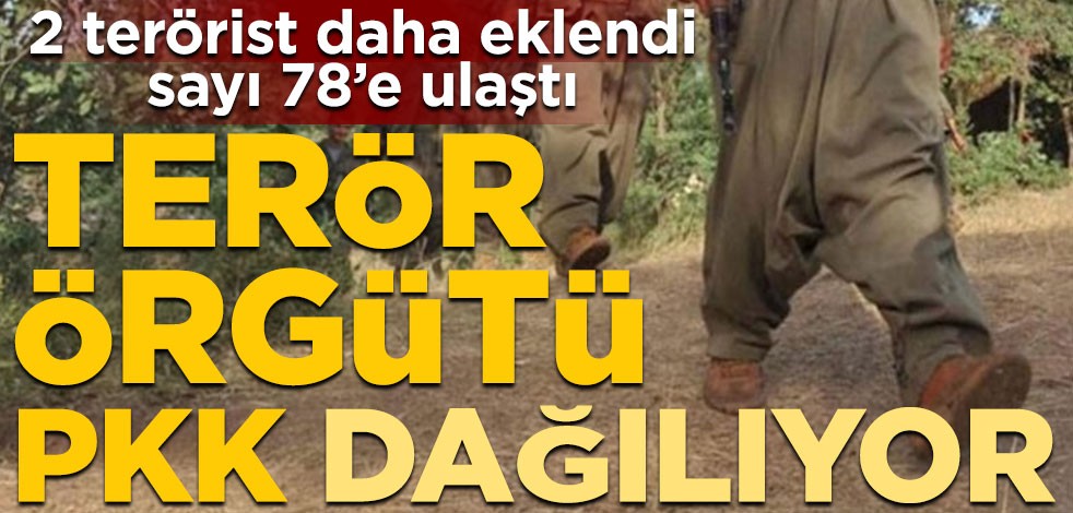 2 terörist daha eklendi sayı 78’e ulaştı! Terör örgütü PKK dağılıyor