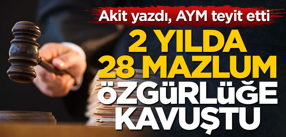 2 yılda 28 mazlum özgürlüğe kavuştu
