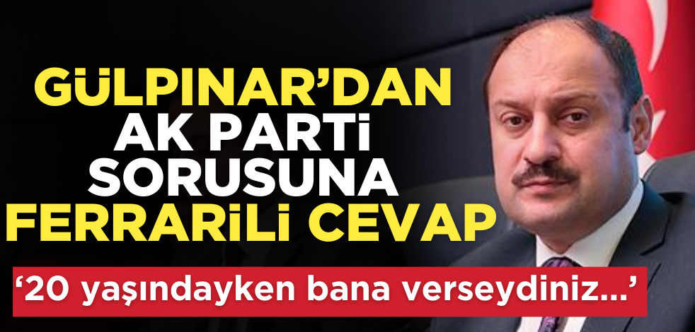 ‘20 yaşındayken bana verseydiniz…’ Mütevazı (!) Gülpınar’dan AK Parti sorusuna ferrarili cevap