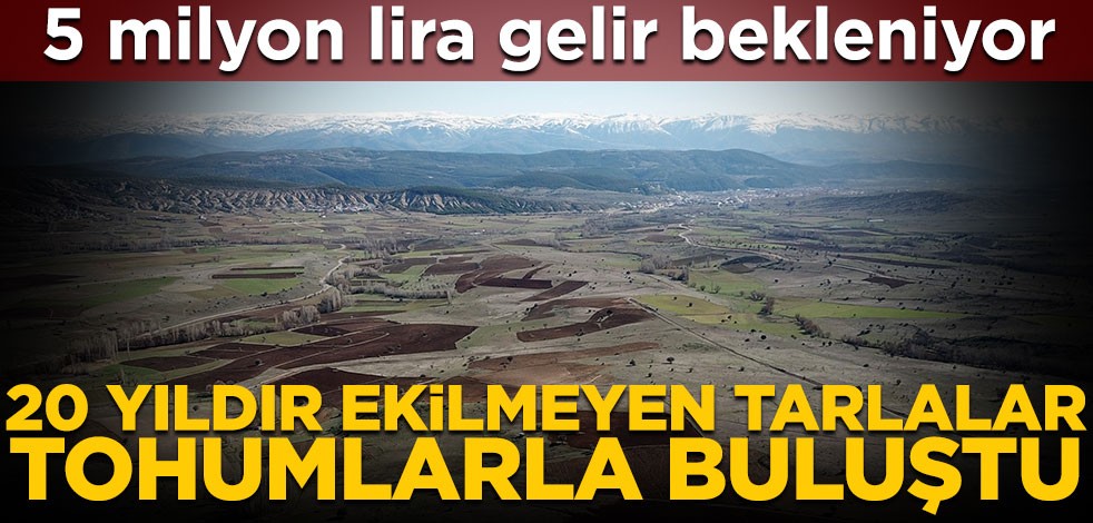 20 yıldır ekilmeyen tarlalar tohumlarla buluştu! 5 milyon lira gelir bekleniyor