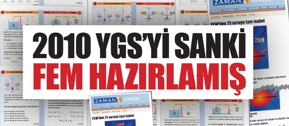 2010 YGS’yi sanki FEM hazırlamış