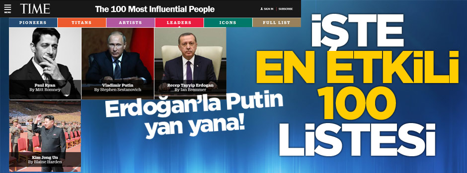 2016'nın en etkili 100 ismi