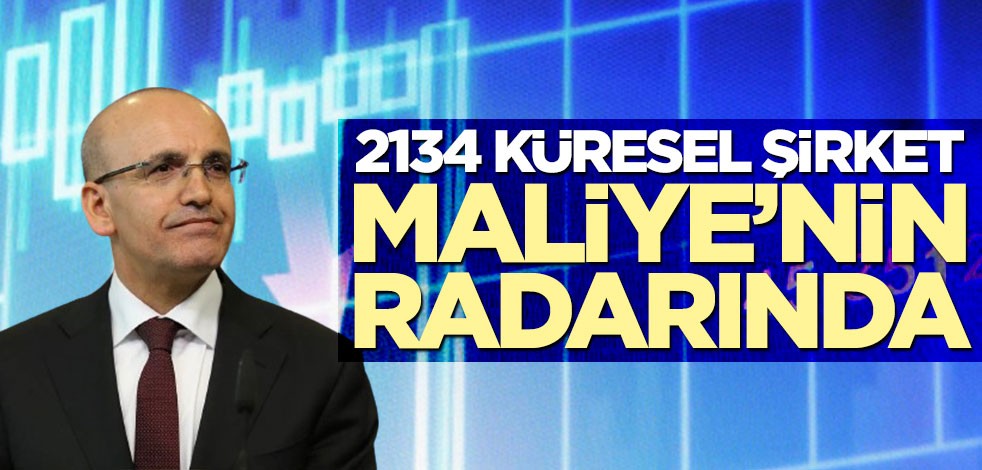 2134 küresel şirket, Maliye'nin radarında