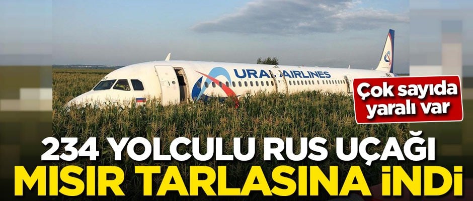 234 yolculu Rus uçağı mısır tarlasına acil iniş yaptı