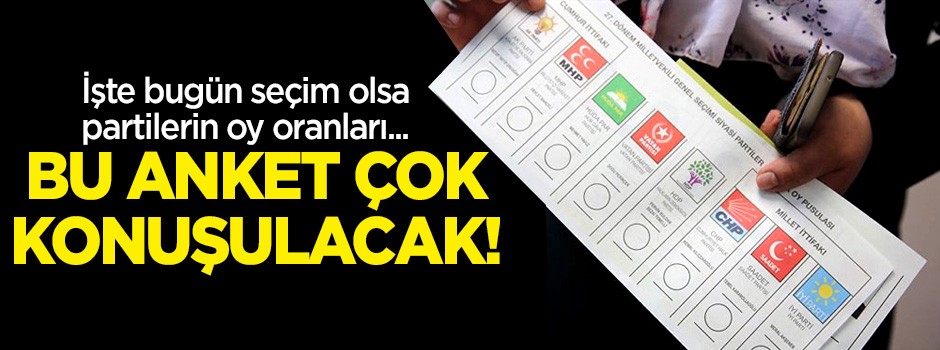 24 Haziran seçimlerinde son oy oranı! İşte 2018 seçimleri anket sonuçları