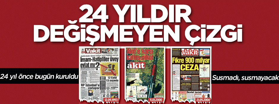 24 yıldır değişmeyen çizgi