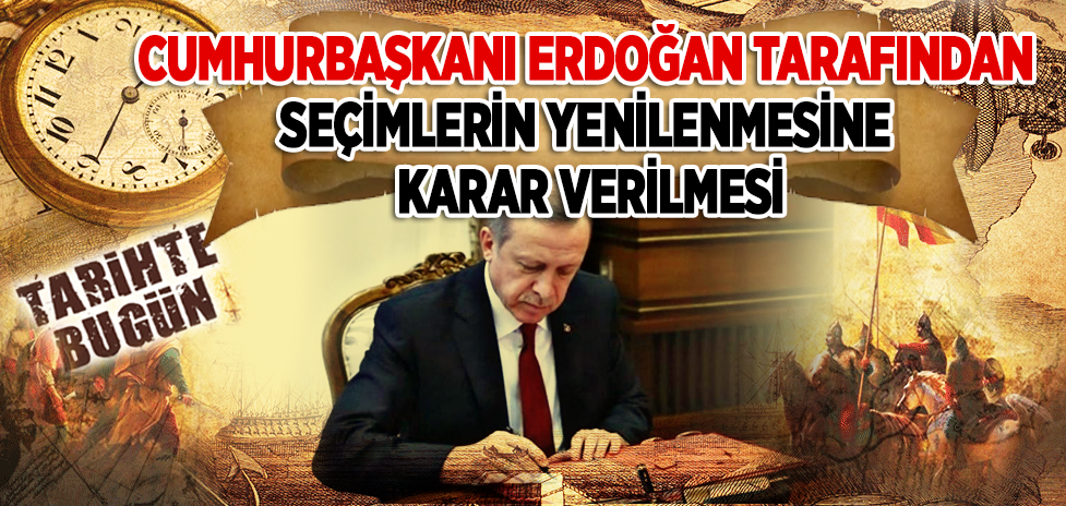 25 Ağustos 2015: Cumhurbaşkanı Recep Tayyip Erdoğan Tarafından Seçimlerin Yenilenmesine Karar Verilmesi