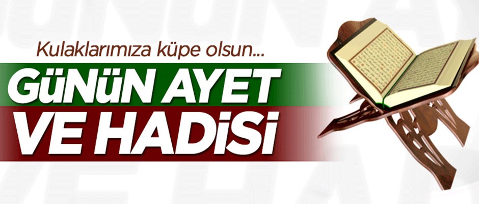 25.04.2019 Günün âyet ve hadisi