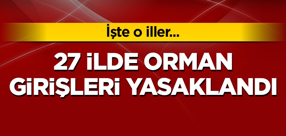 27 ilde ormanlara girişler yasaklandı! İşte o iller