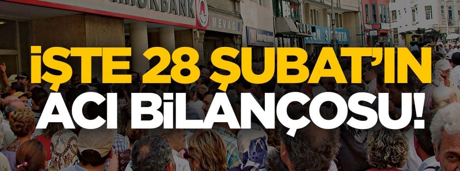 28 Şubat’ın bilançosu 291 milyar dolar!