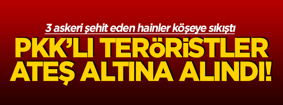 3 askeri şehit eden PKK'lılar köşeye sıkıştırıldı!