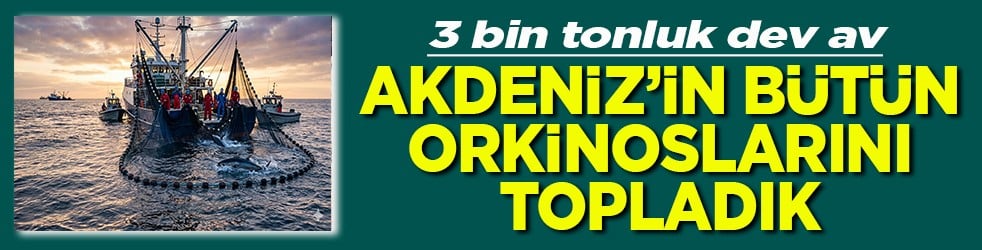 3 bin tonluk dev av Akdeniz’in bütün orkinoslarını topladık