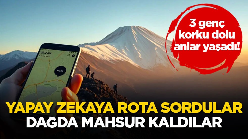 3 genç korku dolu anlar yaşadı! Yapay zekaya rota sordular, dağda mahsur kaldılar
