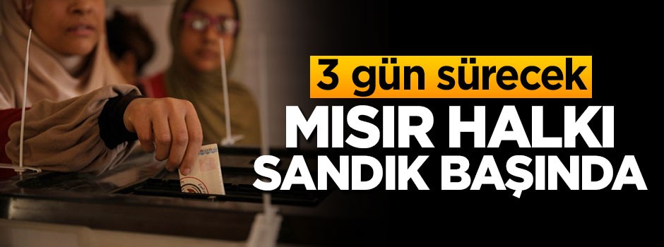 3 gün sürecek! Mısır'da seçimler başladı