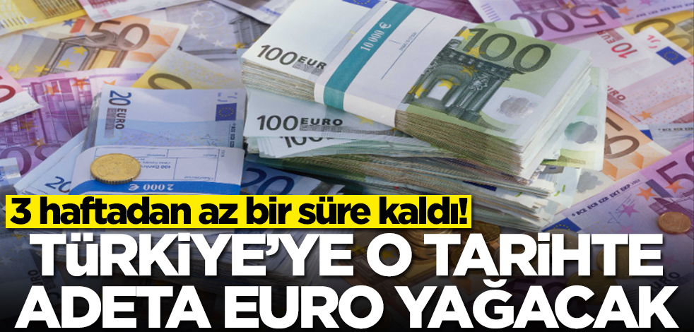 3 haftadan az bir süre kaldı! Türkiye'ye o tarihte euro yağacak