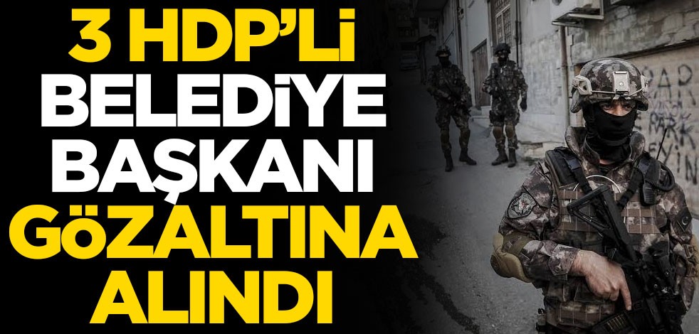 3 HDP'li belediye başkanı gözaltına alındı