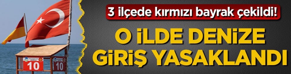 3 ilçede kırmızı bayrak çekildi! O ilde denize giriş yasaklandı
