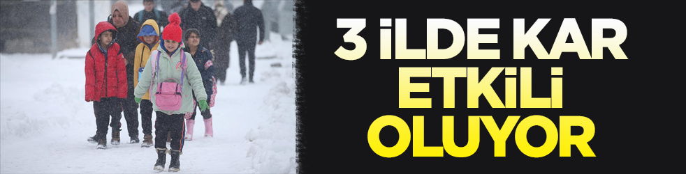 3 ilde kar yağışı etkili oluyor!