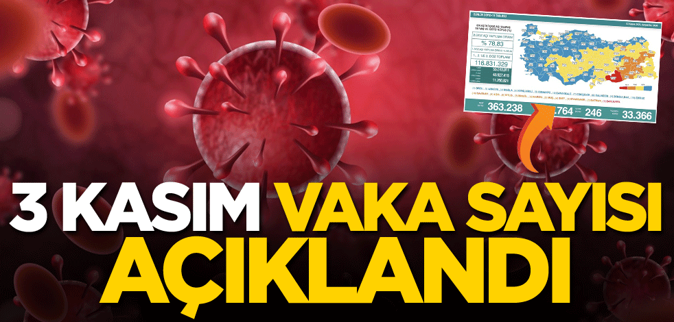3 Kasım vaka sayısı açıklandı