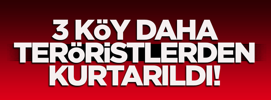 3 köy daha teröristlerden temizlendi!