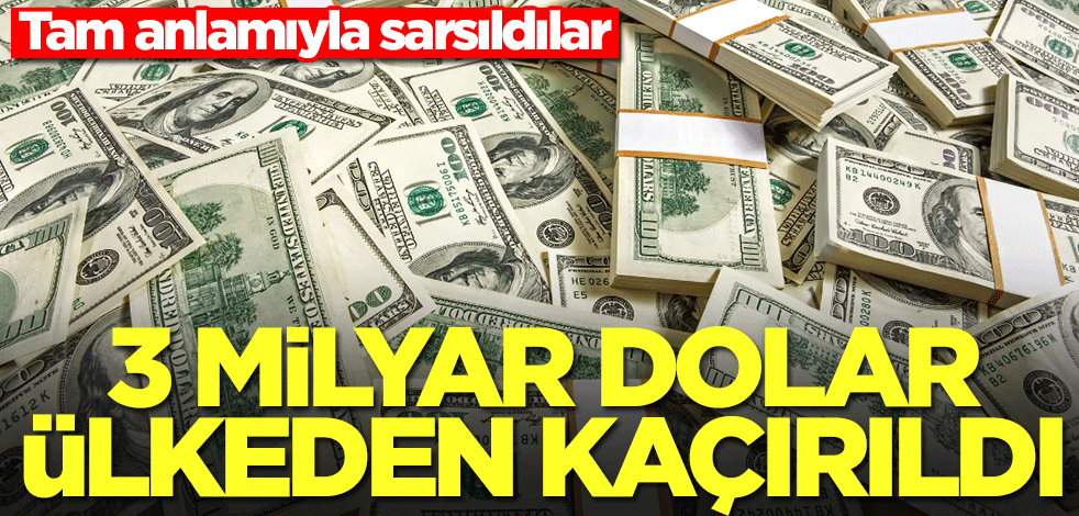 3 milyar dolar ülkeden kaçırıldı! Yok oldu