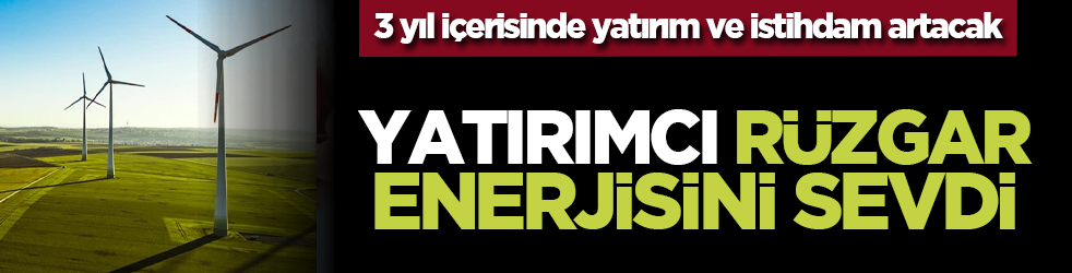 3 yıl içerisinde yatırım ve istihdam artacak: Yatırımcı rüzgar enerjisini sevdi