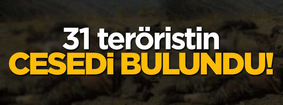 31 teröristin cesedi bulundu!
