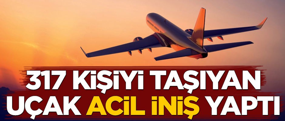 317 kişiyi taşıyan yolcu uçağı acil iniş yaptı