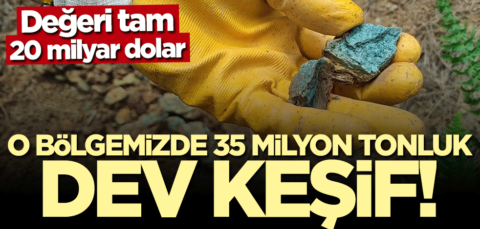 35 milyon tonluk dev keşif! O bölgemizde bulundu