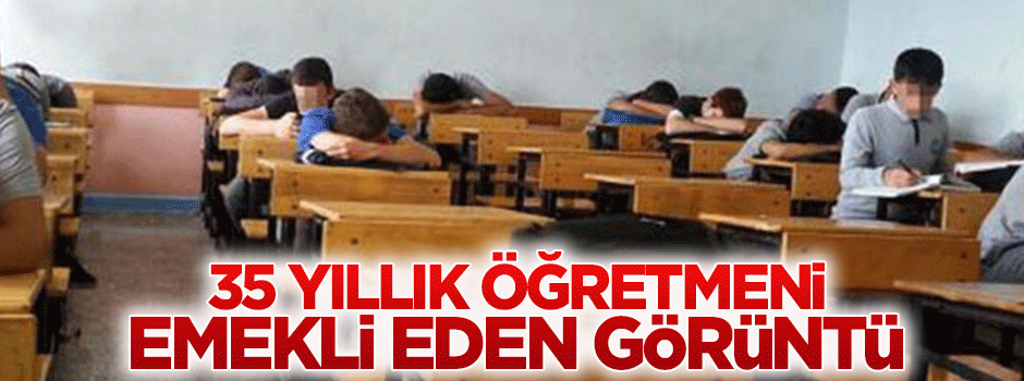 35 yıllık öğretmeni emekli eden görüntü