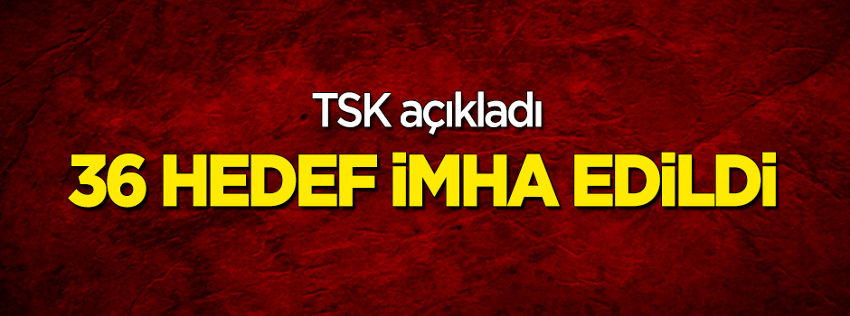 36 hedef imha edildi
