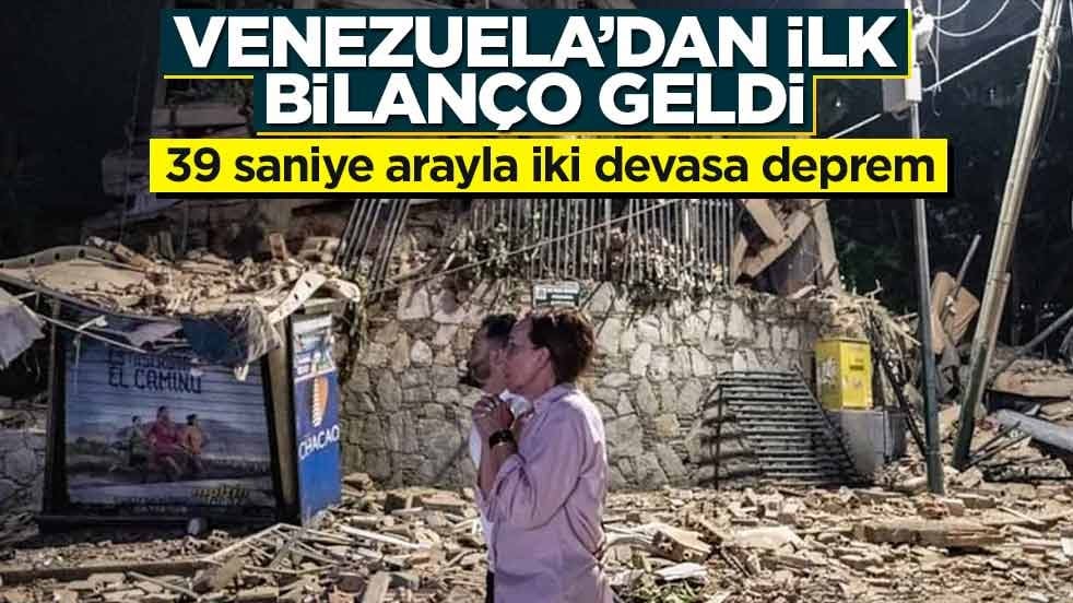 39 saniye arayla iki devasa deprem! Venezuela'dan ilk bilanço geldi