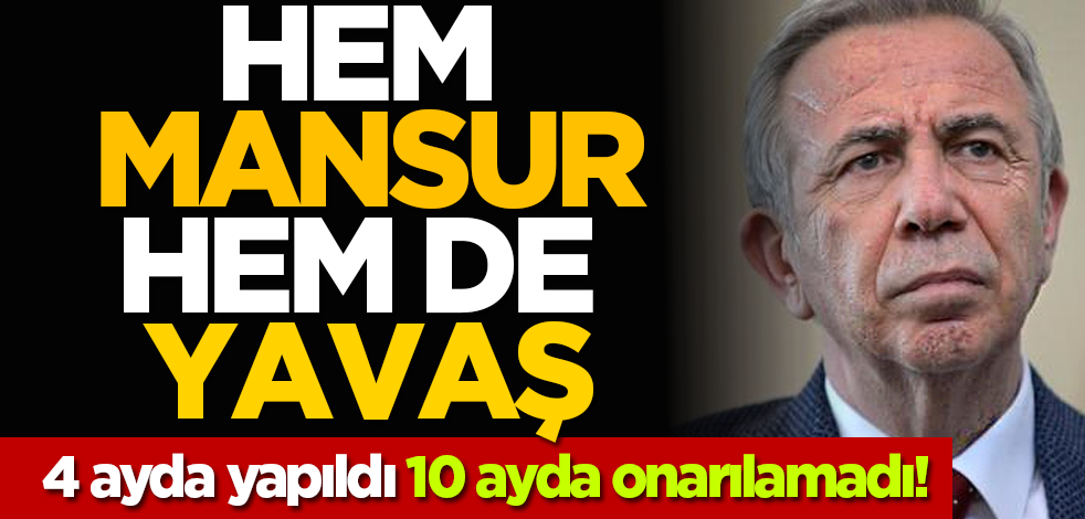 4 ayda yapıldı 10 ayda onarılamadı! Hem mansur hem de yavaş...