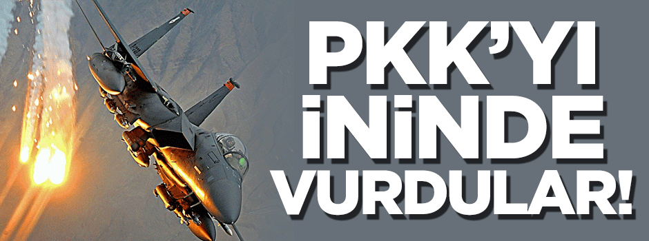 4 F-16 PKK'nın mağaralarını vurdu