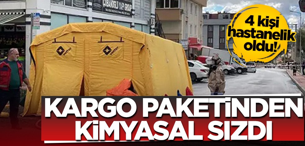 4 kişi hastanelik oldu! Kargo paketinden kimyasal sızdı